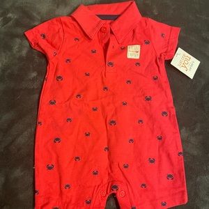 Carter’s crab snap-bottom outfit